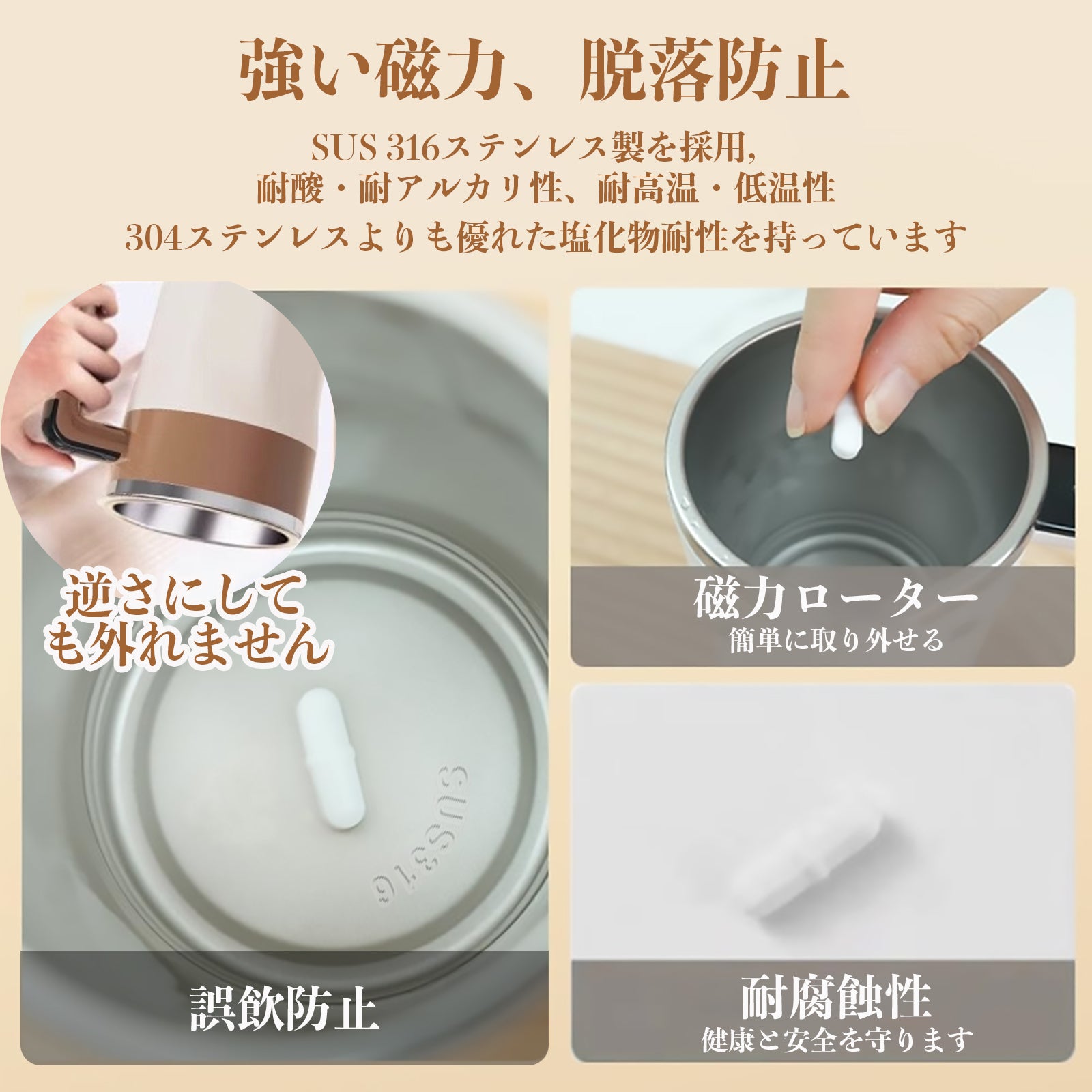 自動ミキサーカップ 自動かき混ぜ 温度顕示 保冷 マグボトル 水筒 保温 大容量 コーヒーマグ ステンレス製 マグネット 真空断熱 ジュース 自動撹拌 コンパクト 清潔 電動シェーカー 混合カップ フタ付き 防水 軽量 家庭 仕事 旅行