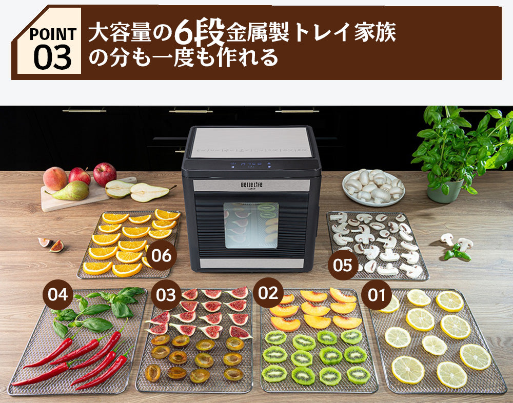 フードドライヤー 食品乾燥機 野菜乾燥機 ドライフードメーカー ドライフルーツ ドライフード 電気食品脱水機 ディハイドレーター 最新型2in1 専用レシピ