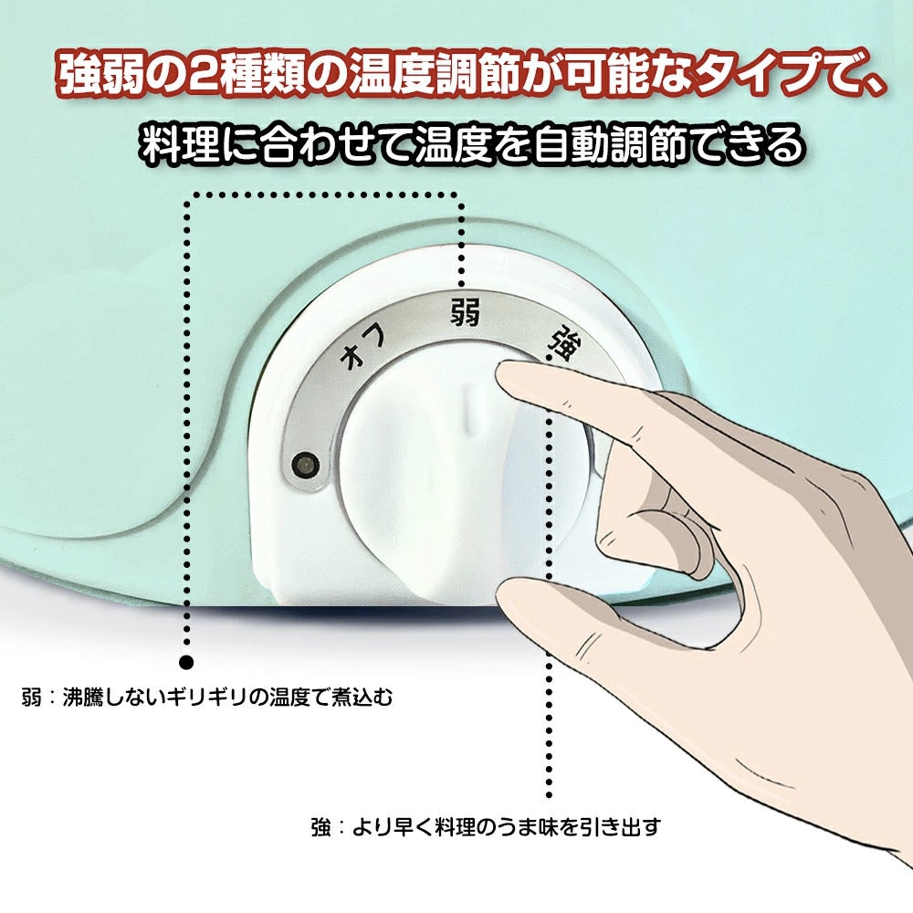 電気鍋 低温調理器 一人鍋 スロークッカー 電子レシピ見放題 煮込み 鍋 1台5役 ひとり鍋 蒸し器あり 万能鍋 ひとり暮らし Slow Cooker